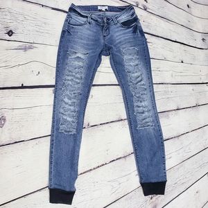 Pello distressed & cuffed jeans